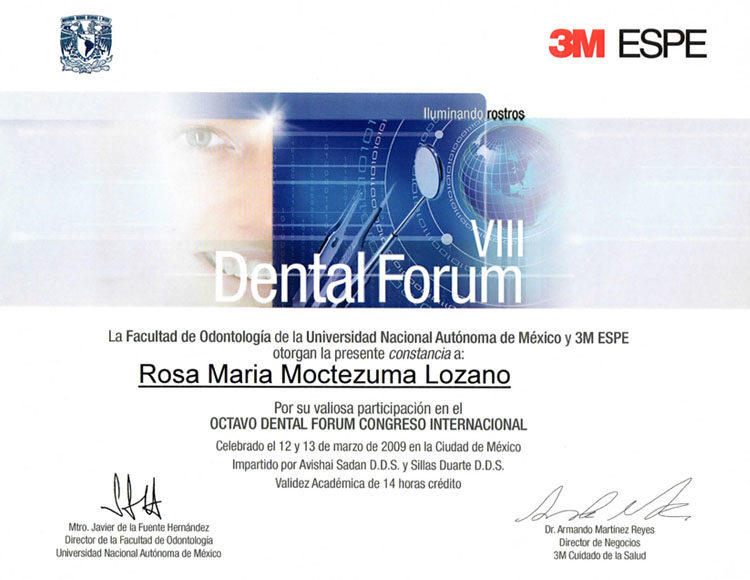 Certificado Dra Rosa Moctezuma 2